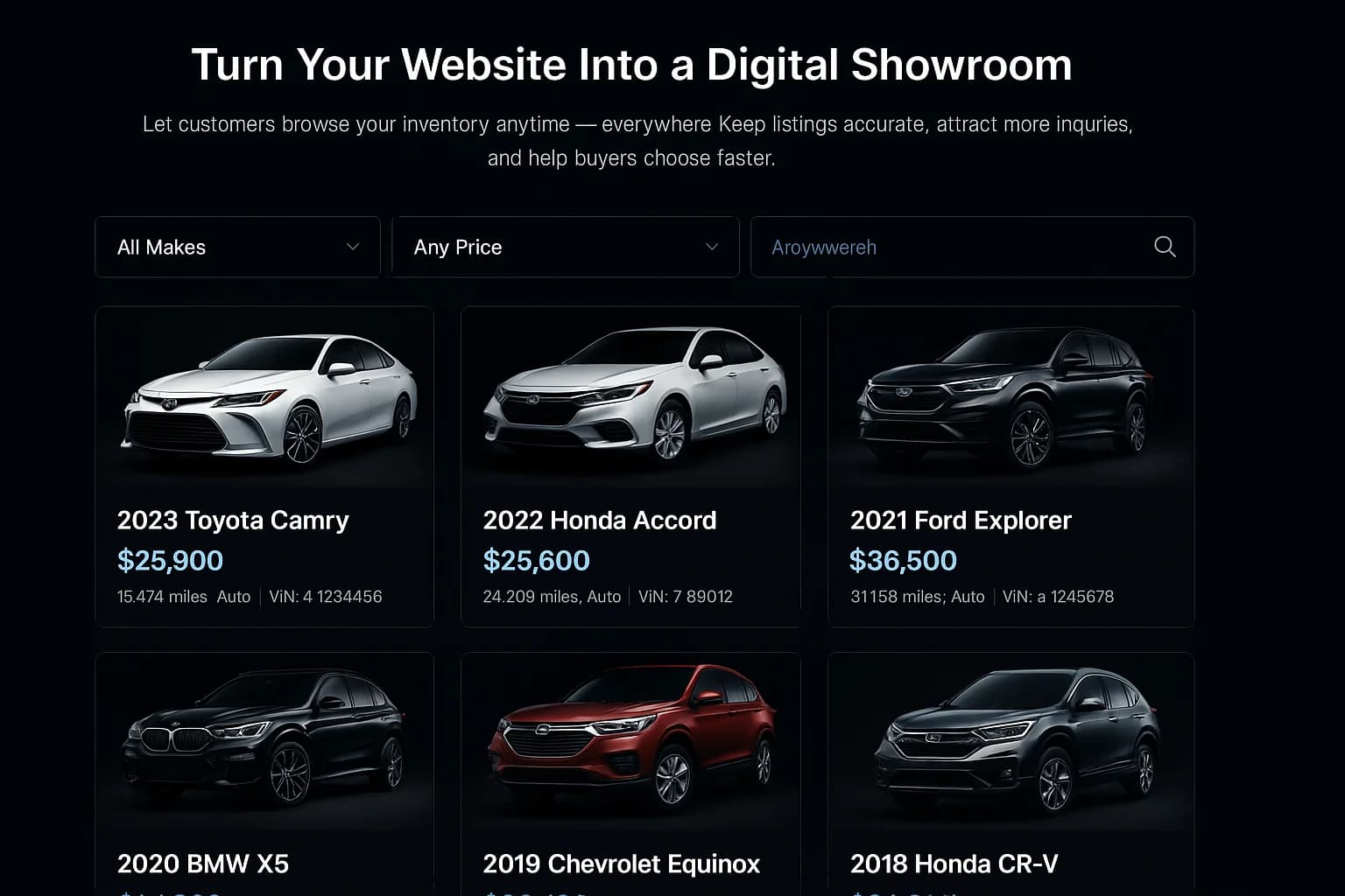 Digital showroom preview
